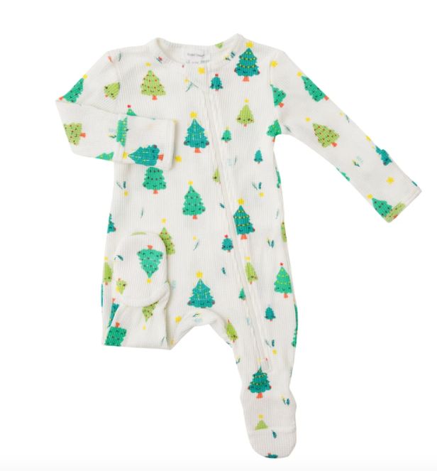 Happy Christmas Tree Zipper Footie