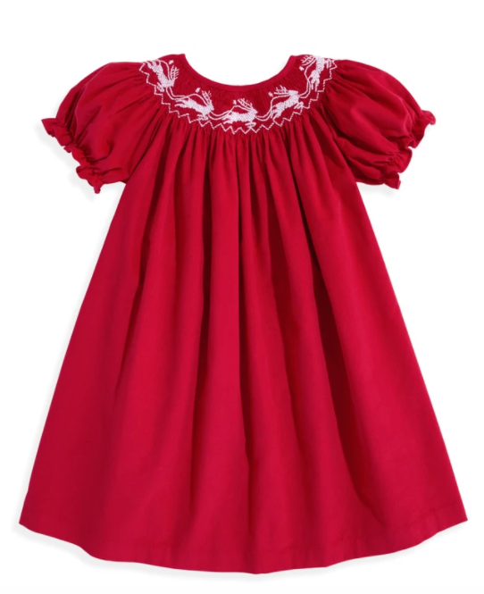Bishop Dress | Red Corduroy