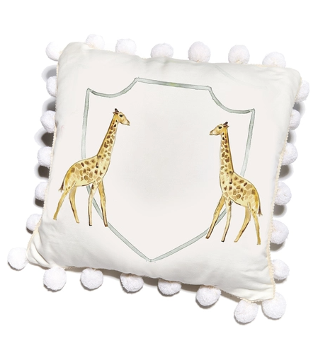 17x17 Giraffe Pillow (pillow insert included)