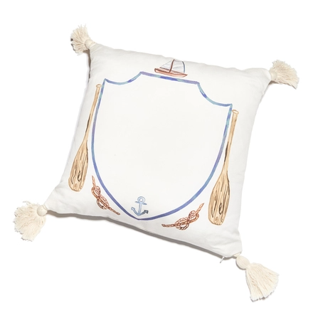 17x17 Nautical Pillow with Tassels (pillow insert included)