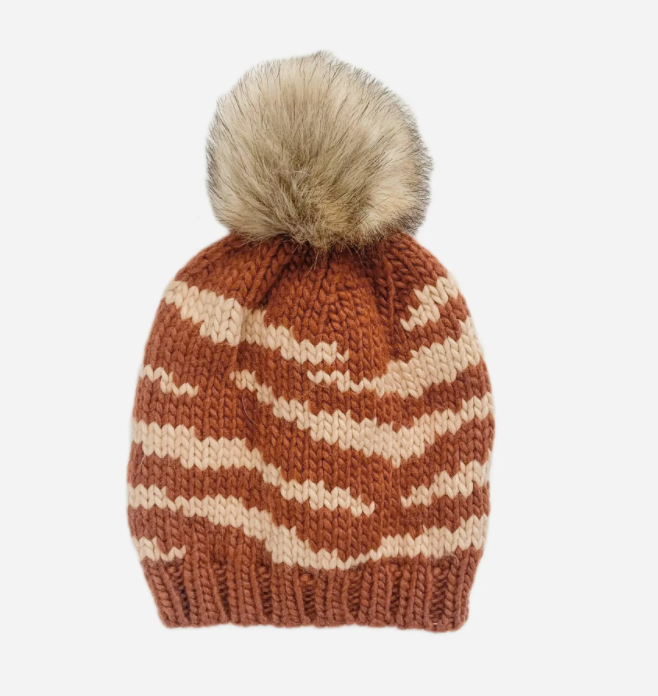 Tiger Hand Knit Hat