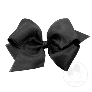 King Organza Overlay Bow | Black