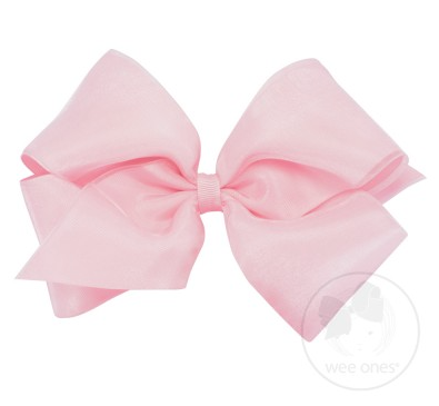 King Organza Overlay Bow | Light Pink