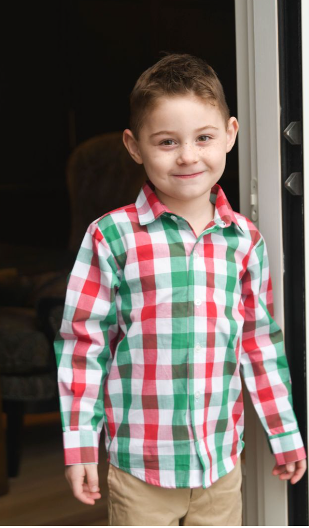 Ryan Dress Shirt | Christmas Plaid