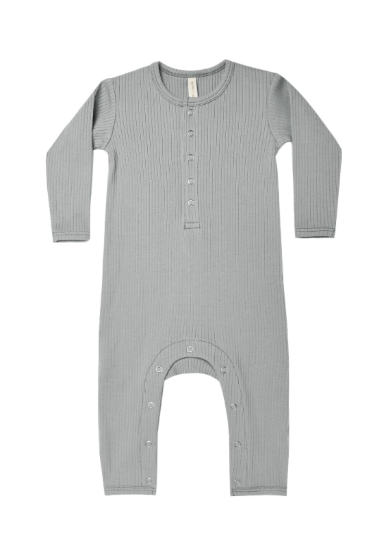 Ribbed Baby Jumpsuit | Dusty Blue