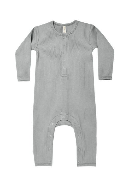 Ribbed Baby Jumpsuit | Dusty Blue
