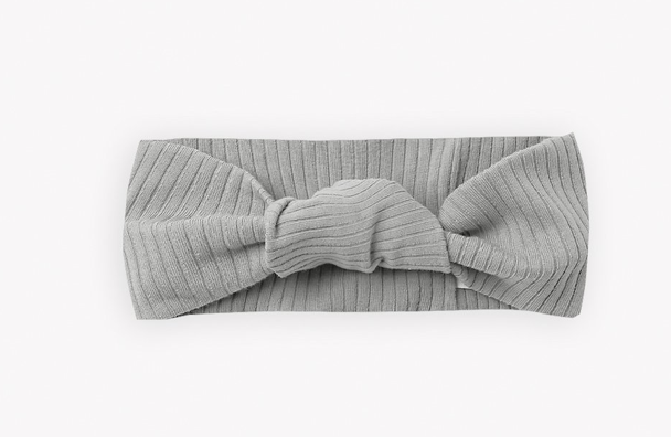 Ribbed Knotted Headband | Dusty Blue