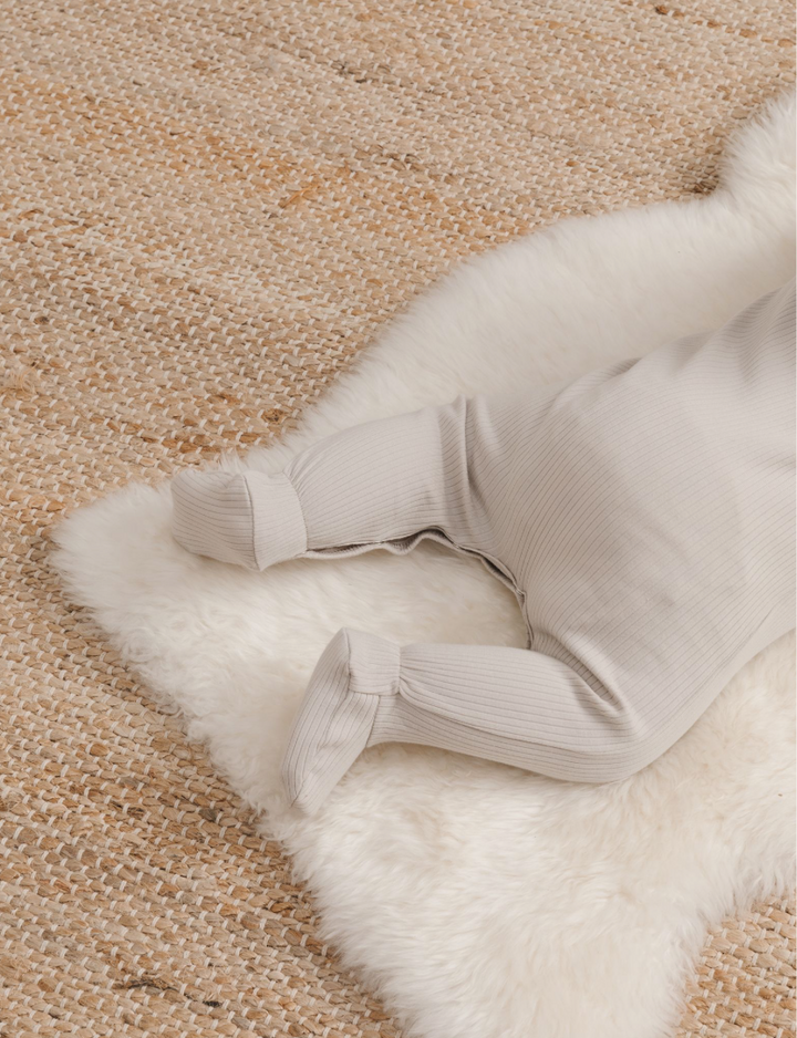 Ribbed Footie | Ash