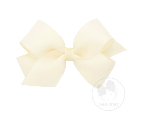Medium Organza Overlay Bow | Off White
