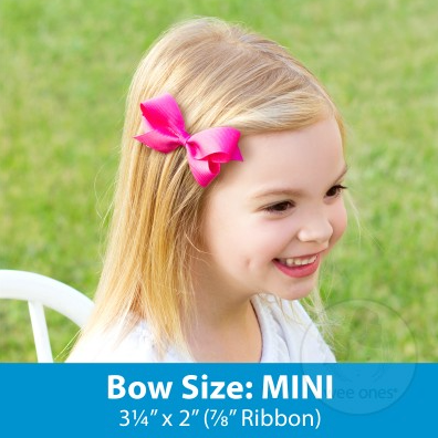 Mini Velvet Two-Loop Bow with Fancy Cut Tail | Red