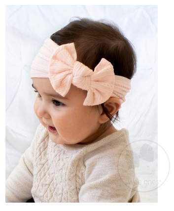 Soft Cable Knit Nylon Band With Matching Bowtie | Shocking Pink