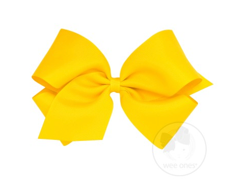 King Grosgrain Hair Bow | Yellow