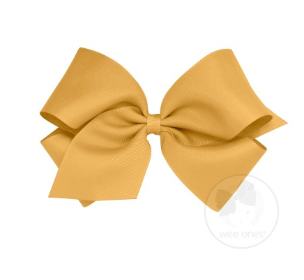 King Grosgrain Hair Bow | Old Gold