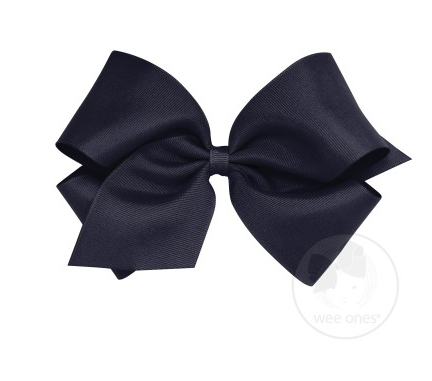 King Grosgrain Hair Bow | Navy