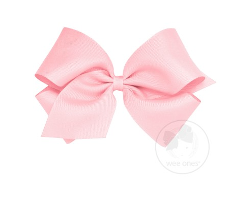 King Grosgrain Hair Bow | Light Pink