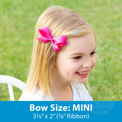 Mini Grosgrain Hair Bow | Antique White
