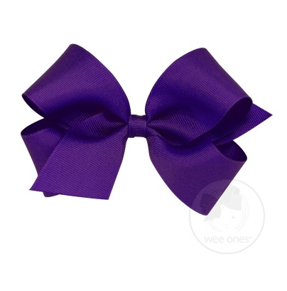 Medium Classic Grosgrain Hair Bow | Purple