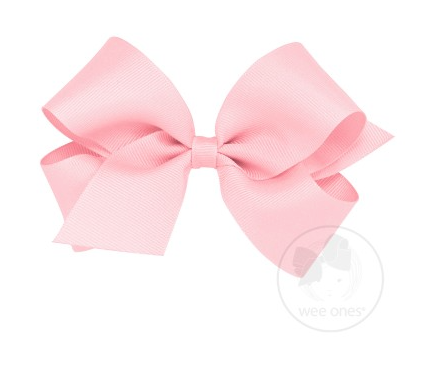 Medium Classic Grosgrain Hair Bow | Light Pink