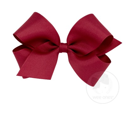 Medium Classic Grosgrain Hair Bow | Cranberry