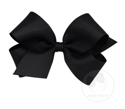 Medium Classic Grosgrain Hair Bow | Black