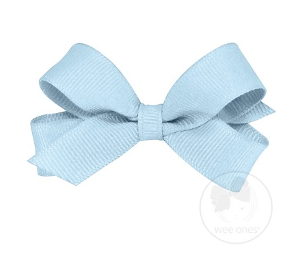 Tiny Classic Grosgrain Hair Bow | Millennium Blue