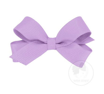 Tiny Classic Grosgrain Hair Bow | Light Orchid