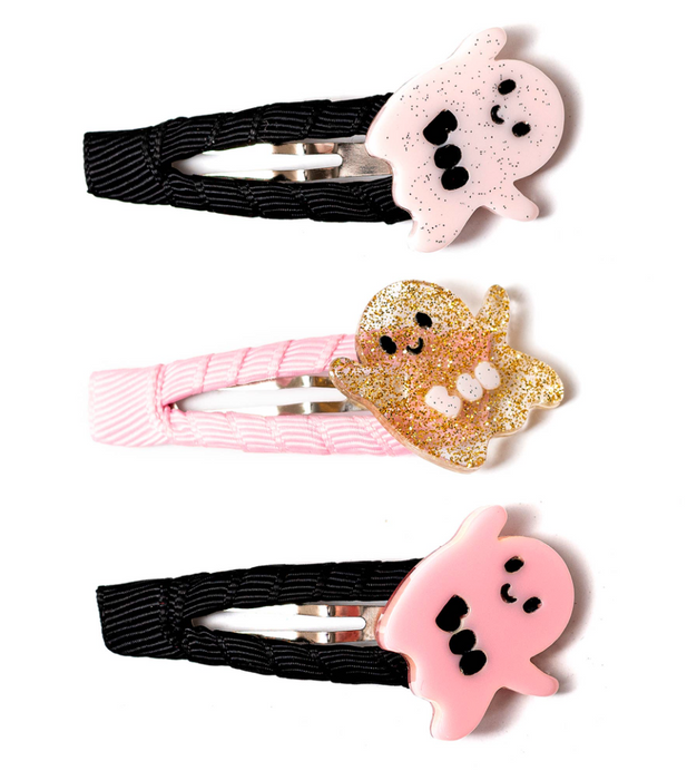 Light Pink and Black Ghost Snap Clip
