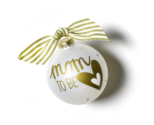 Mom to Be Glass Ornament