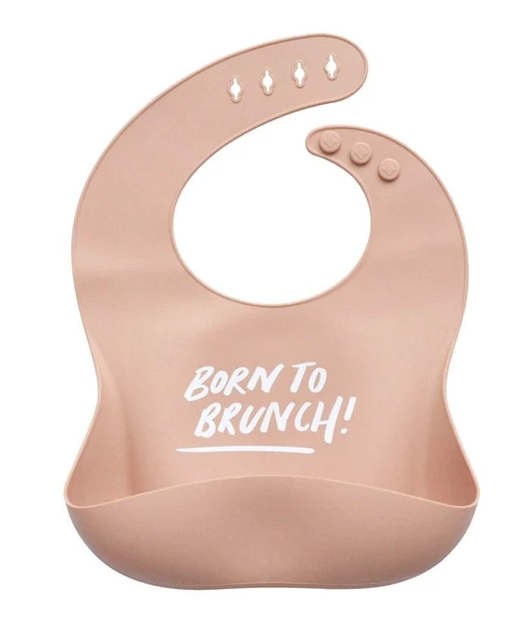 Born To Brunch Silicone Baby Bib