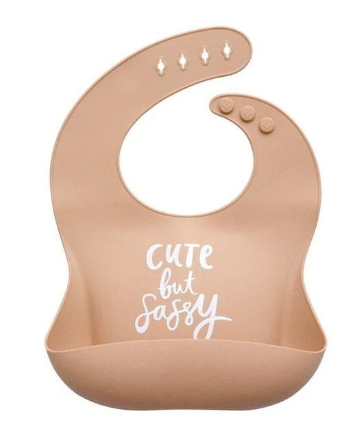 Cute but Sassy Silicone Baby Bib