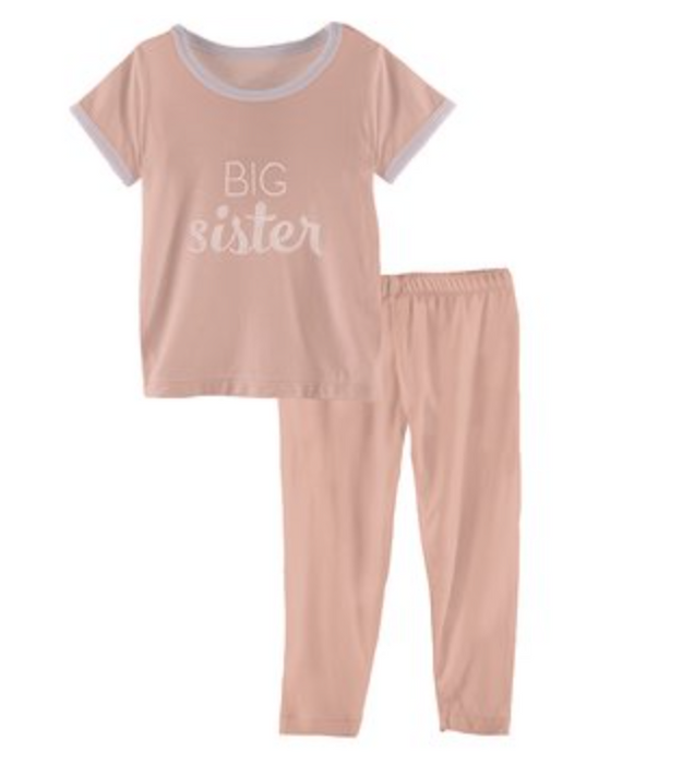 Short Sleeve Applique Pajama Set | Big Sister