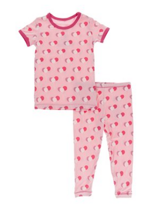 Print Short Sleeve Pajama Set | Lotus Birthday