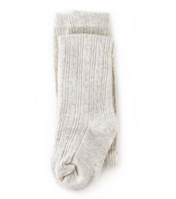 Cable Knit Tights | Heather Ivory