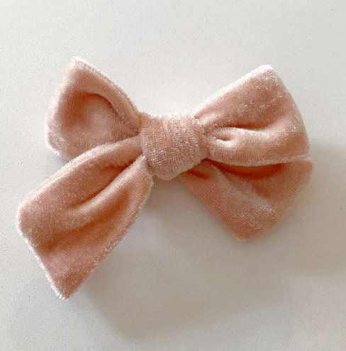 Velvet Bow on Clip