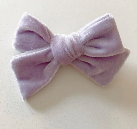 Velvet Bow on Clip