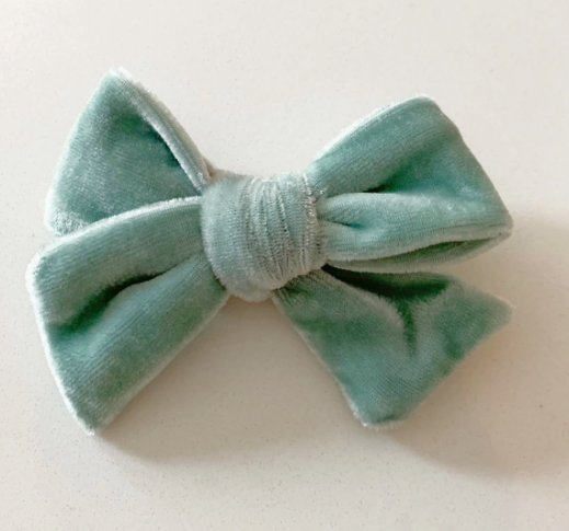 Velvet Bow on Clip