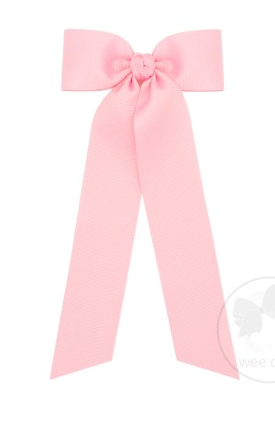 Streamer Grosgrain Hair Bow | Light Pink