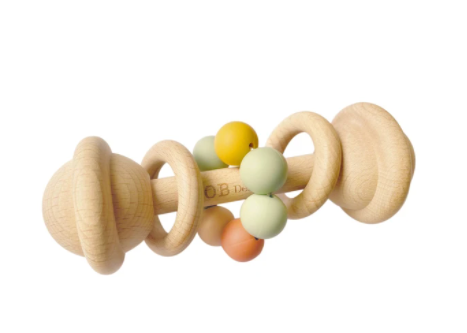 Eco-Friendly Beechwood Silicone Toy | Multi-Color