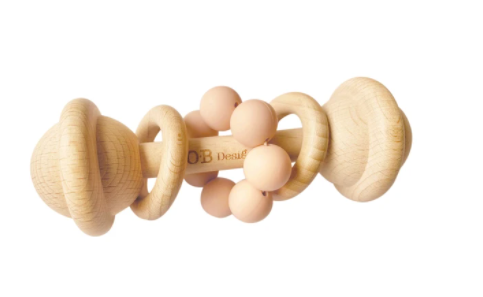 Eco-Friendly Beechwood Silicone Toy | Blush