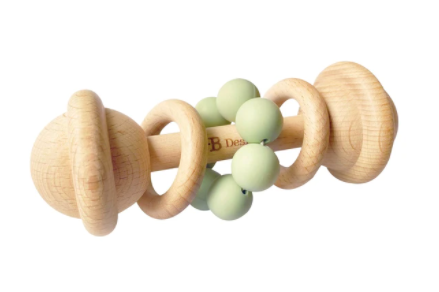 Eco-Friendly Beechwood Silicone Toy | Sage