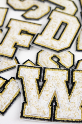 Chenille Letter Patch | Black
