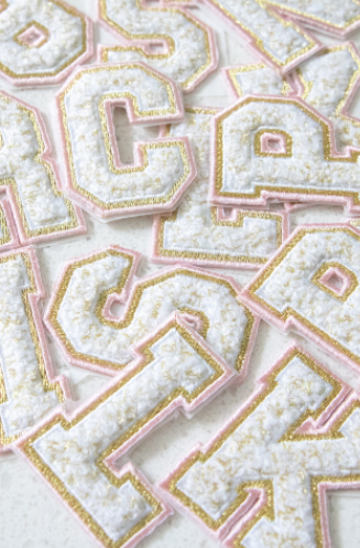 Chenille Letter Patch | Blush
