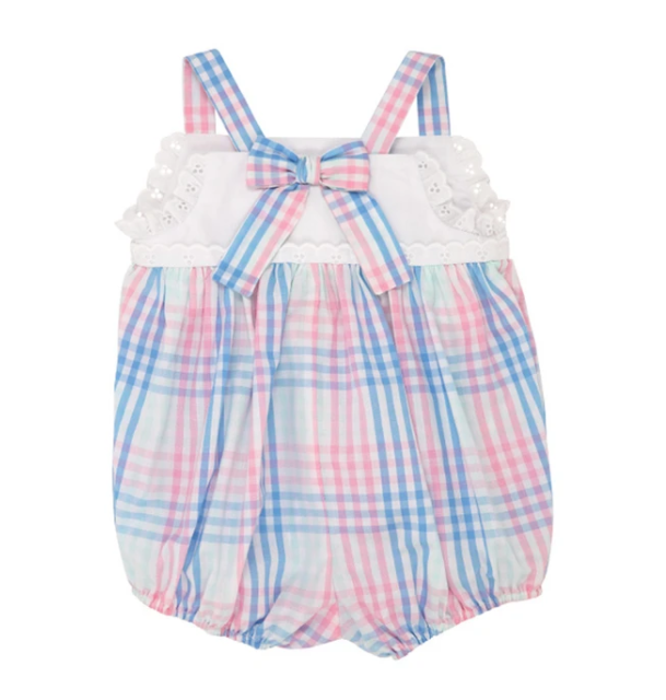 Bitsy Bubble | Spring Party Plaid | Worth Avenue White