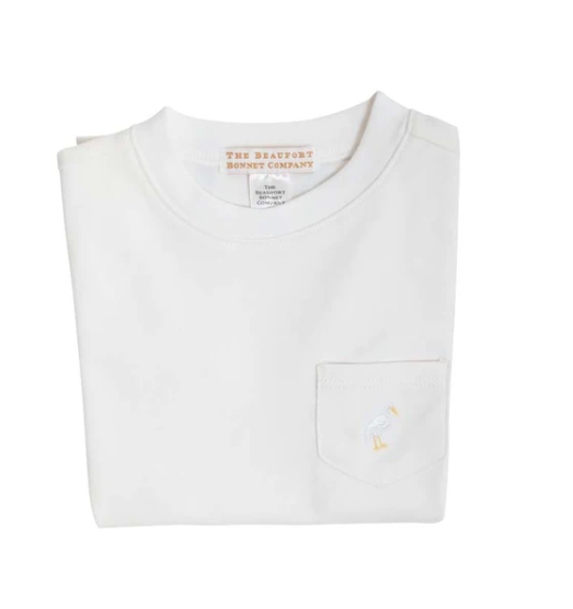 Carter Crewneck | Worth Avenue White | Pocket and Stork