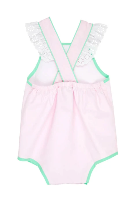Saylor Sunsuit | Palm Beach Pink | Grace Bay Green