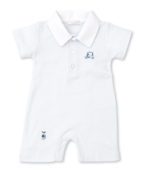 Premier 18 Holes Hand Embroidered Striped Playsuit