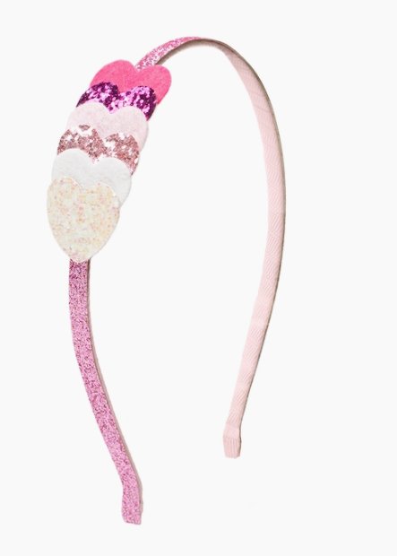 Pink Hearts Headband