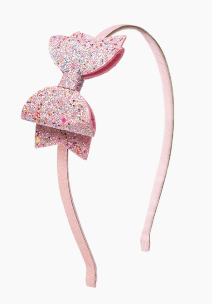 Pink Sprinkle Bow Headband
