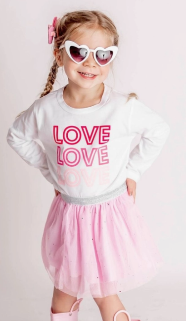 Love, Love, Love Long Sleeve Bodysuit