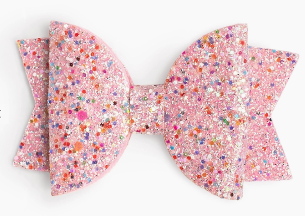 Pink Sprinkle Bow Clip